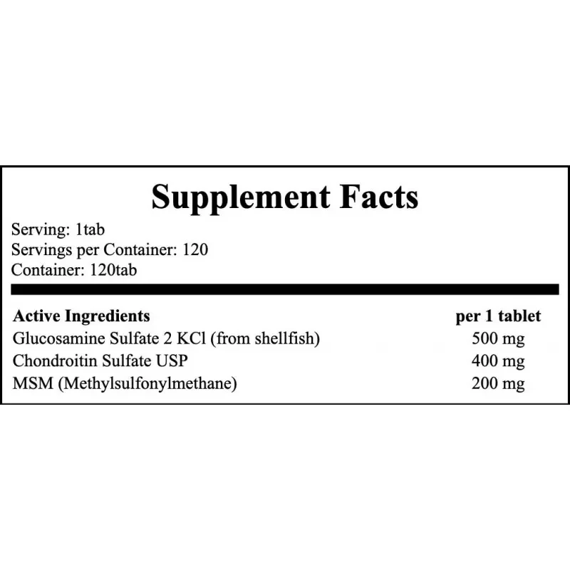 SWANSON Glucosamine Chondroitin & MSM 500/400/200