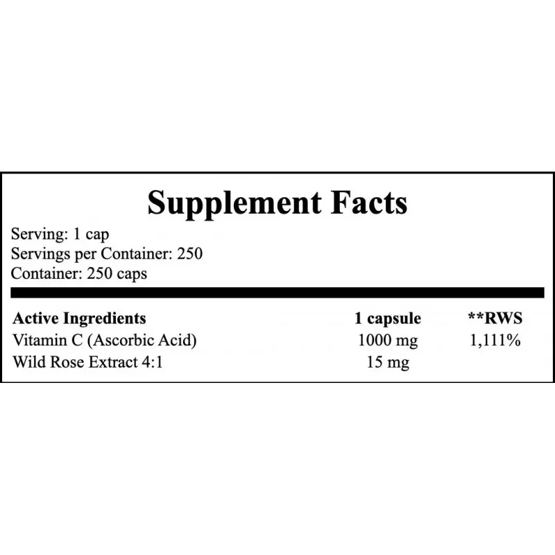 SWANSON Vitamin C 1000 mg with Rose Hips