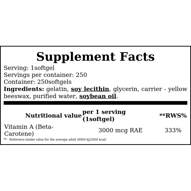 SWANSON Beta Carotene 10000 IU