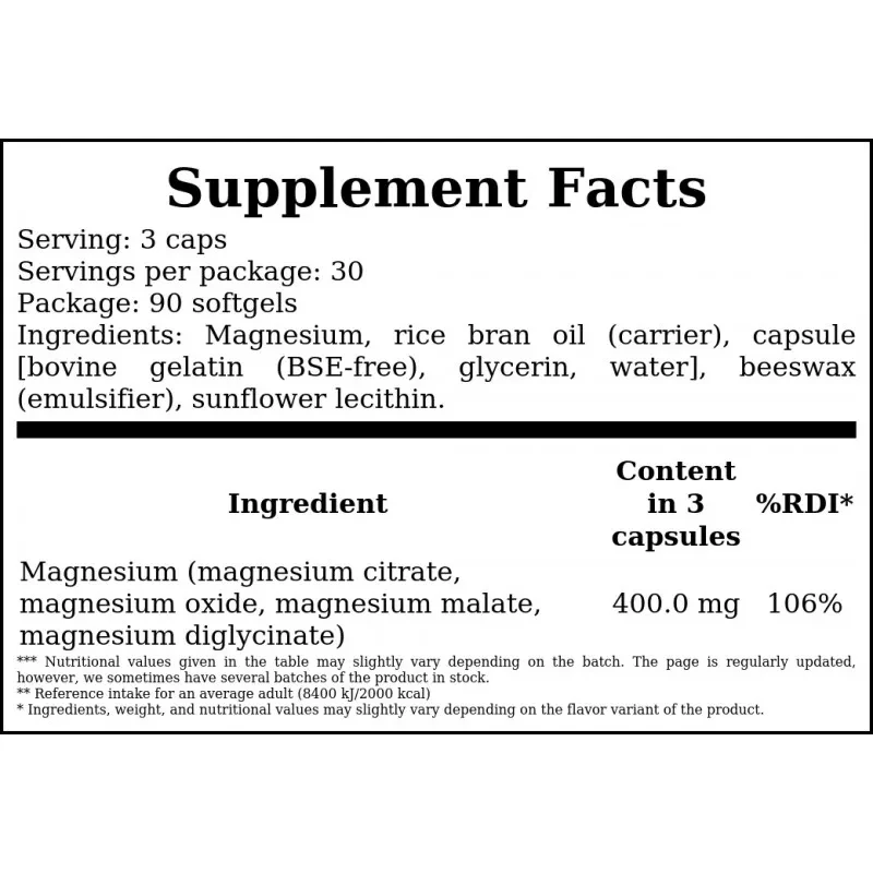 NOW Magnesium Citrate Softgels