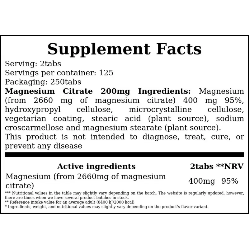 NOW Magnesium Citrate