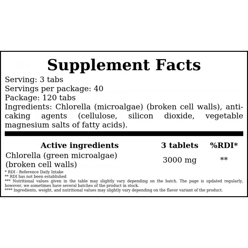 NOW Chlorella
