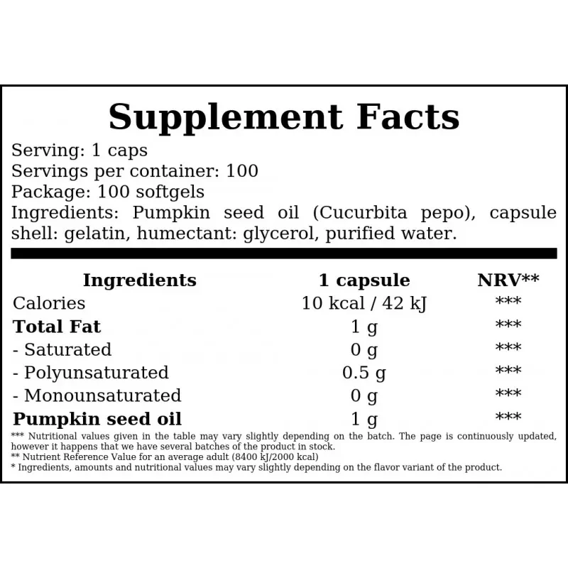 SWANSON Pumpkin Seed Oil