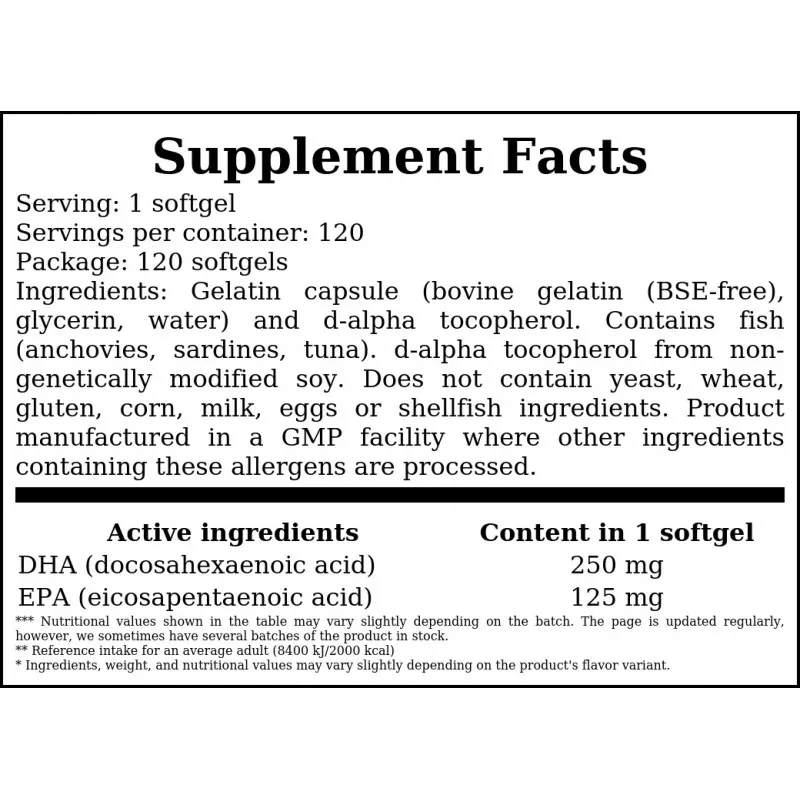 NOW DHA 250mg