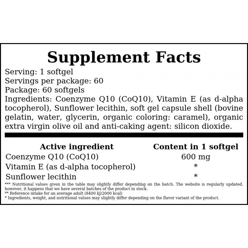 NOW CoQ10 600mg