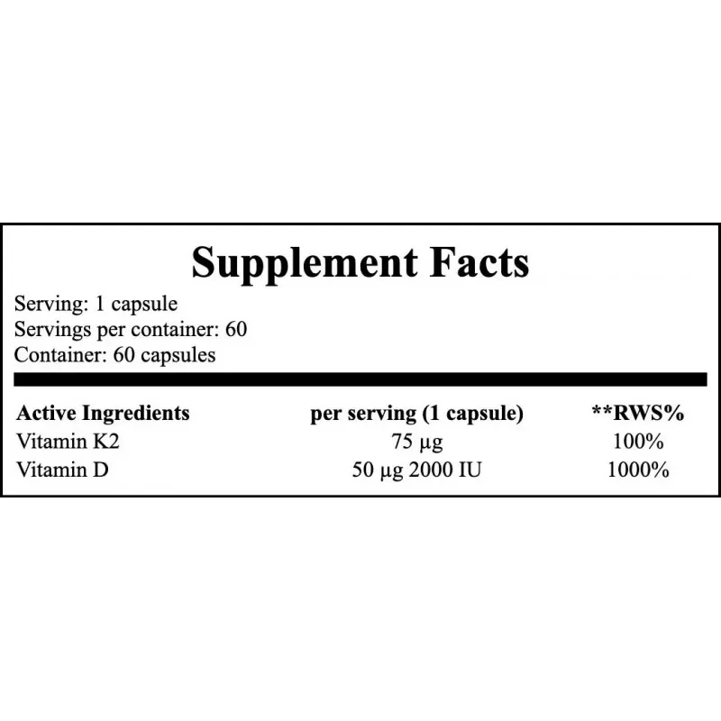 TREC Vitamin D3 + K2 (MK7)